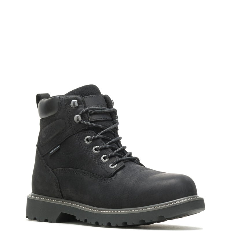 Wolverine Men's Floorhand Waterproof Steeltoe 6" Work Boot, Black, 8EW - Image 2